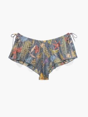 Savage X Fenty Trophy Wife Cheeky Sleep Shorts 4X Floral Sheer Lounge NWOT